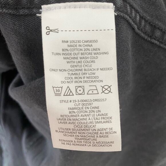 Current/Elliott Debbie Studded Western Gray Denim Mini Dress Size XL Preloved - Picture 6 of 7